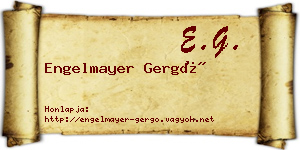 Engelmayer Gergő névjegykártya