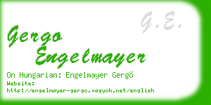 gergo engelmayer business card